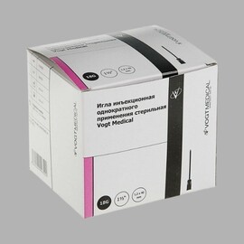 Игла инъекционная 18G 1,20*40 розовая "Vogt Medical"